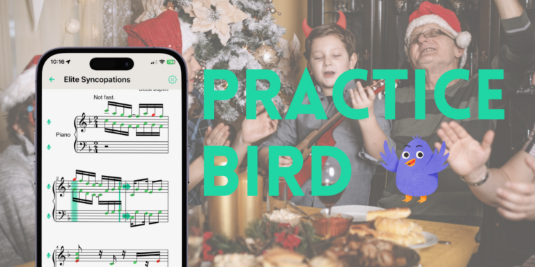 PracticeBird App rettet Weihnachten: 16 interaktive Weihnachtslieder kostenlos für alle Musicainfo Mitglieder